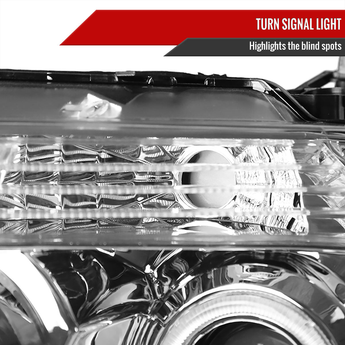 2004-2008 Ford F-150/ 2006-2008 Lincoln Mark LT Dual Halo Projector Headlights w/ LED Light Strip (Chrome Housing/Clear Lens)