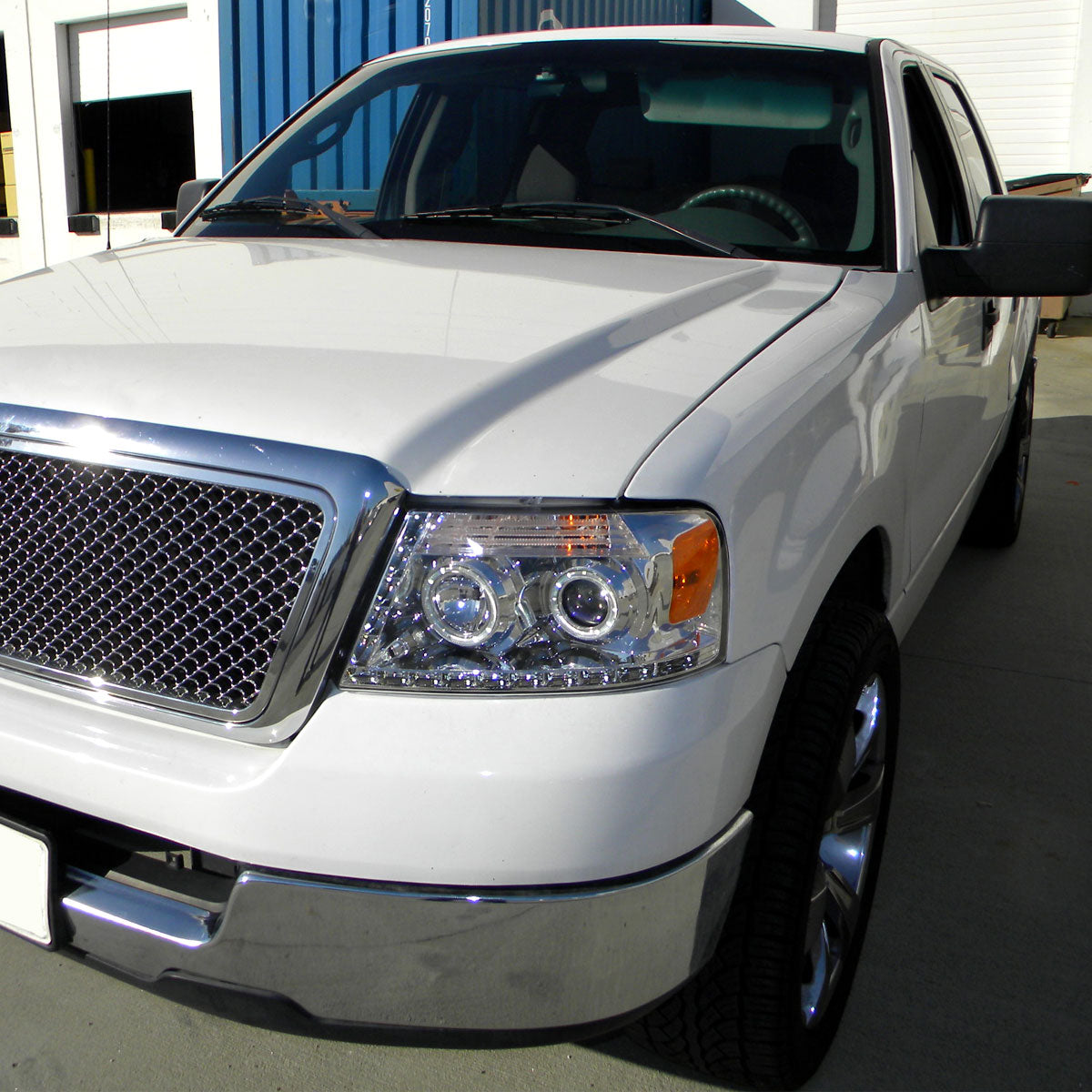 2004-2008 Ford F-150/ 2006-2008 Lincoln Mark LT Dual Halo Projector Headlights w/ LED Light Strip (Chrome Housing/Clear Lens)