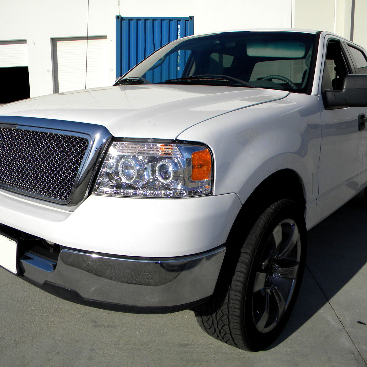 2004-2008 Ford F-150/ 2006-2008 Lincoln Mark LT Dual Halo Projector Headlights w/ LED Light Strip (Chrome Housing/Clear Lens)