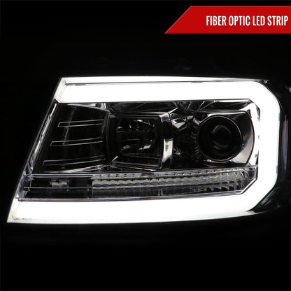2004-2008 Ford F-150/ 2006-2008 Lincoln Mark LT LED C-Bar Projector Headlights (Chrome Housing/Clear Lens)