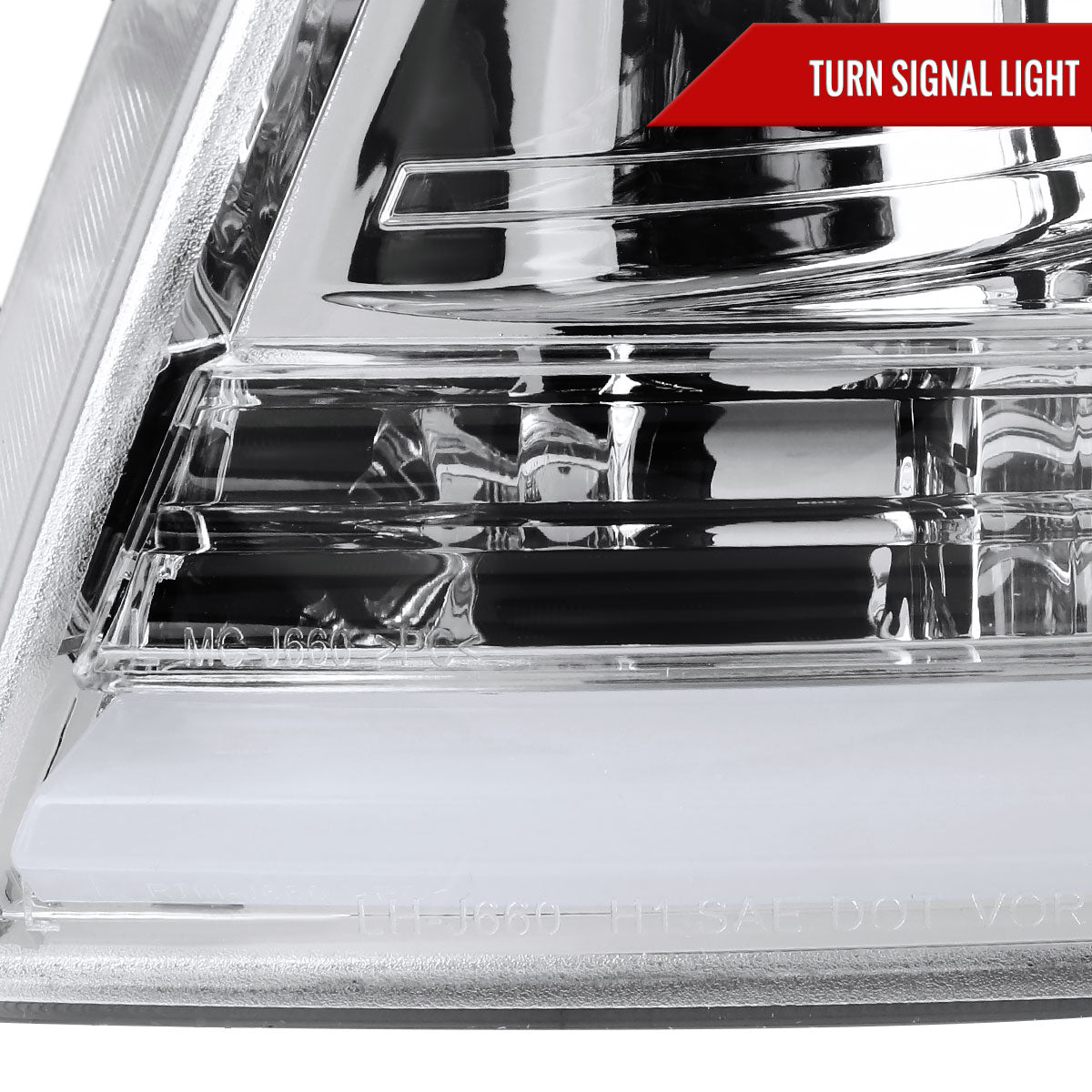 2004-2008 Ford F-150/ 2006-2008 Lincoln Mark LT LED C-Bar Projector Headlights (Chrome Housing/Clear Lens)