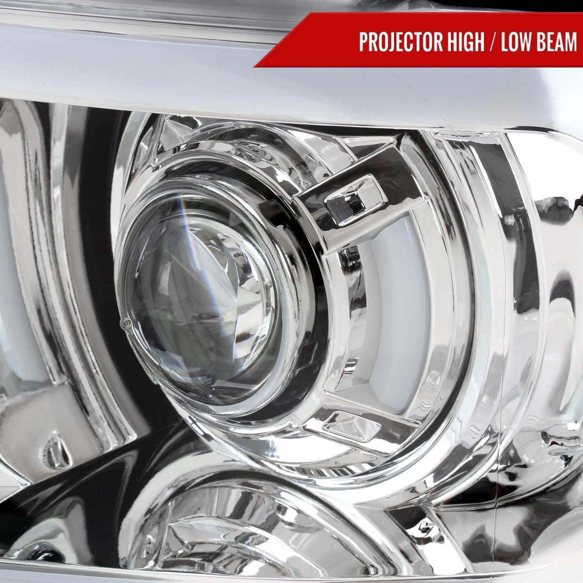 2004-2008 Ford F-150/ 2006-2008 Lincoln Mark LT Projector Style Headlights w/ LED Bar (Chrome Housing/Clear Lens)