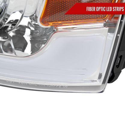 2004-2008 Ford F-150/ 2006-2008 Lincoln Mark LT Projector Style Headlights w/ LED Bar (Chrome Housing/Clear Lens)