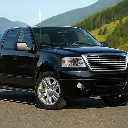 2004-2008 Ford F-150/ 2006-2008 Lincoln Mark LT Projector Style Headlights w/ LED Bar (Chrome Housing/Clear Lens)