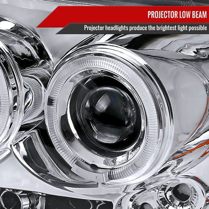 2004-2008 Ford F-150/ 2006-2008 Lincoln Mark LT Dual Halo Projector Headlights (Chrome Housing/Clear Lens)