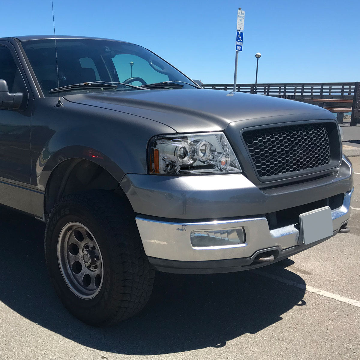 2004-2008 Ford F-150/ 2006-2008 Lincoln Mark LT Dual Halo Projector Headlights (Chrome Housing/Clear Lens)