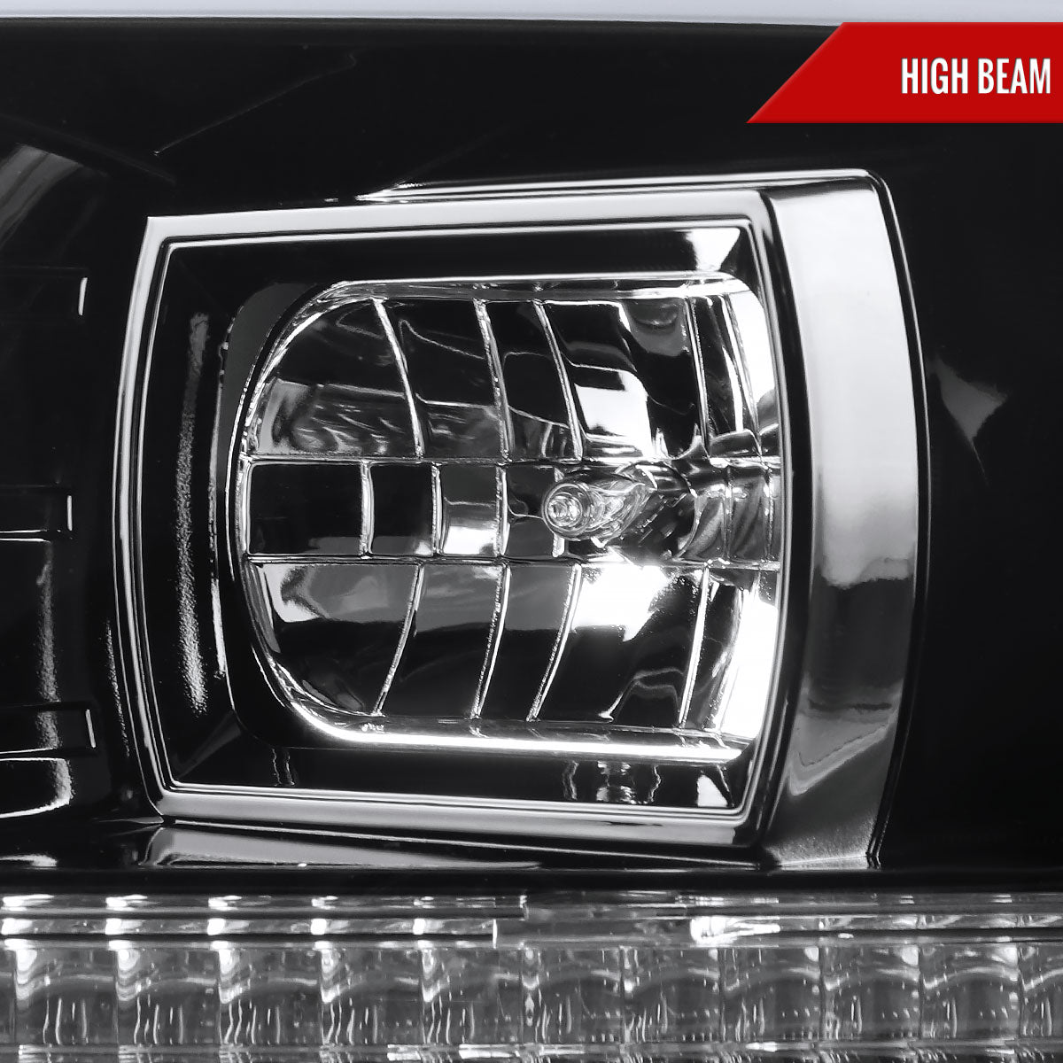 2004-2008 Ford F-150/ 2006-2008 Lincoln Mark LT LED C-Bar Projector Headlights (Jet Black Housing/Clear Lens)