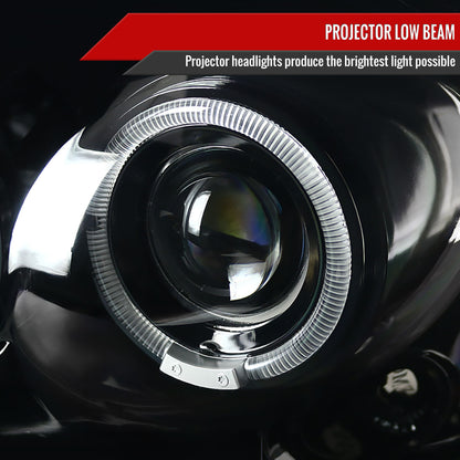 2004-2008 Ford F-150/ 2006-2008 Lincoln Mark LT Dual Halo Projector Headlights (Jet Black Housing/Clear Lens)