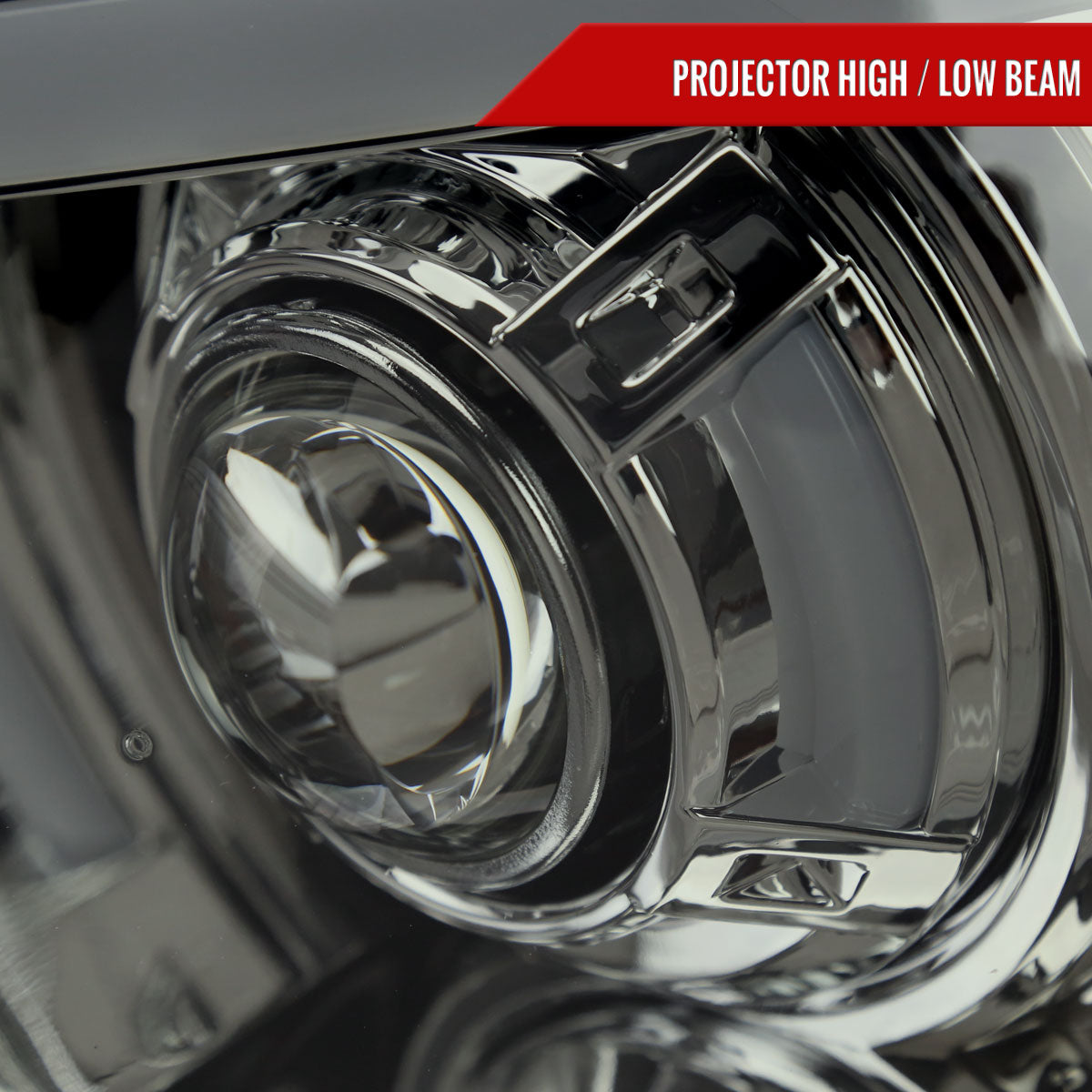 2004-2008 Ford F-150/ 2006-2008 Lincoln Mark LT Projector Style Headlights w/ LED Bar (Chrome Housing/Smoked Lens)