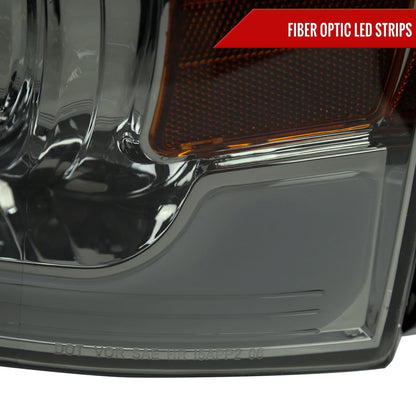2004-2008 Ford F-150/ 2006-2008 Lincoln Mark LT Projector Style Headlights w/ LED Bar (Chrome Housing/Smoked Lens)
