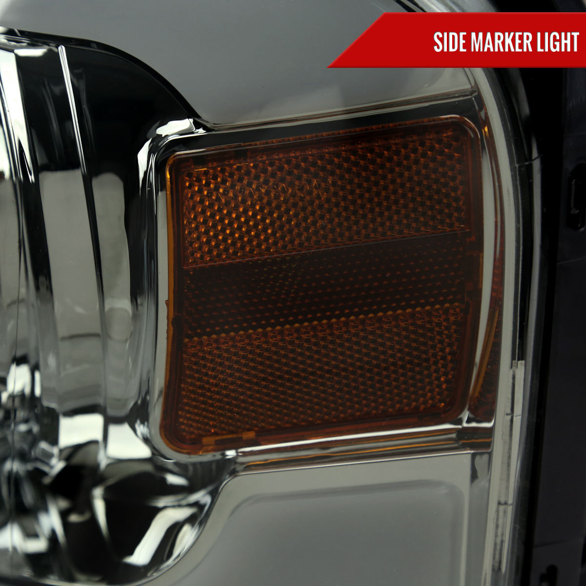 2004-2008 Ford F-150/ 2006-2008 Lincoln Mark LT Projector Style Headlights w/ LED Bar (Chrome Housing/Smoked Lens)