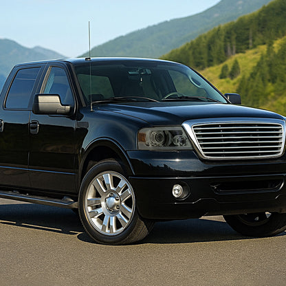2004-2008 Ford F-150/ 2006-2008 Lincoln Mark LT Projector Style Headlights w/ LED Bar (Chrome Housing/Smoked Lens)