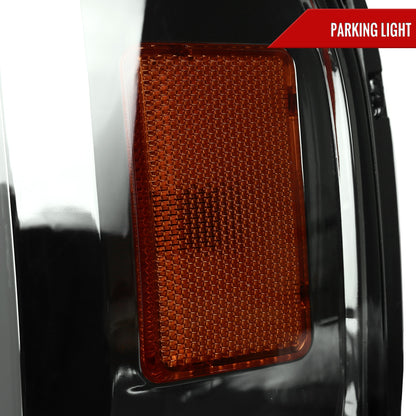 2004-2008 Ford F-150/ 2006-2008 Lincoln Mark LT Switchback Sequential LED C-Bar Projector Headlights (Chrome Housing/Smoked Lens)