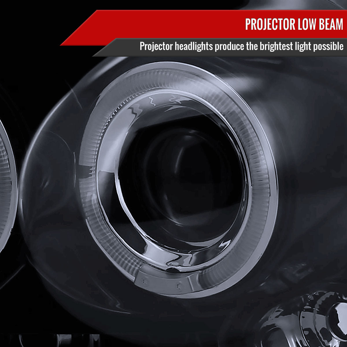 2004-2008 Ford F-150/ 2006-2008 Lincoln Mark LT Dual Halo Projector Headlights (Glossy Black Housing/Smoked Lens)