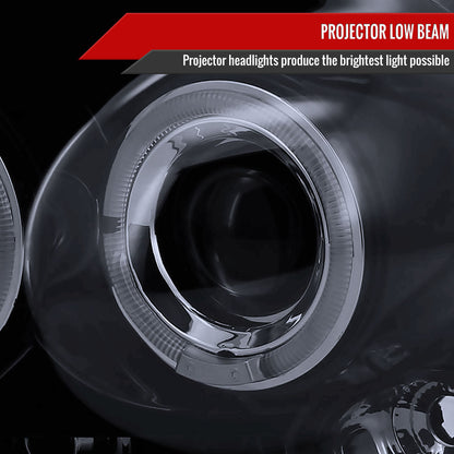 2004-2008 Ford F-150/ 2006-2008 Lincoln Mark LT Dual Halo Projector Headlights (Glossy Black Housing/Smoked Lens)