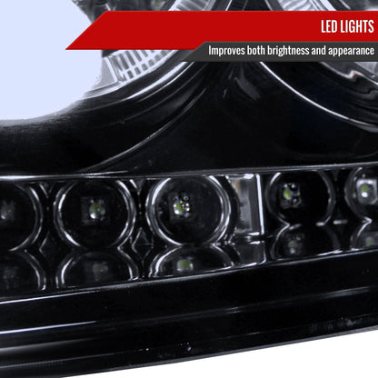 2004-2008 Ford F-150/ 2006-2008 Lincoln Mark LT Dual Halo Projector Headlights (Glossy Black Housing/Smoked Lens)