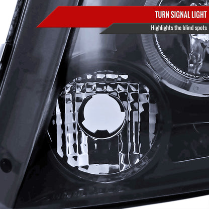 2004-2008 Ford F-150/ 2006-2008 Lincoln Mark LT Dual Halo Projector Headlights (Glossy Black Housing/Smoked Lens)