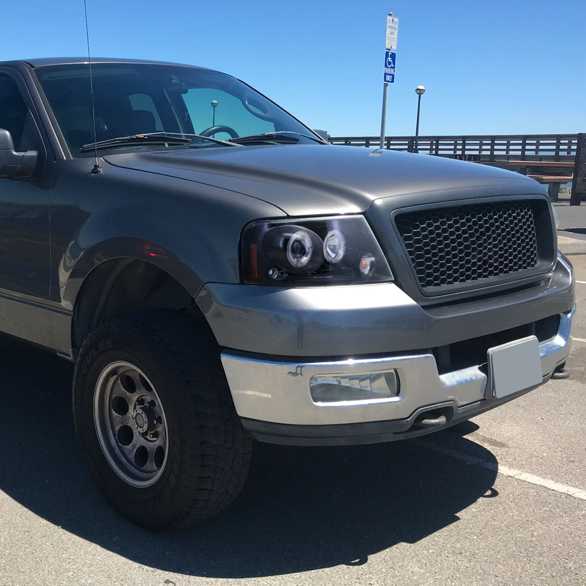 2004-2008 Ford F-150/ 2006-2008 Lincoln Mark LT Dual Halo Projector Headlights (Glossy Black Housing/Smoked Lens)