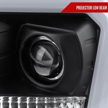 2004-2008 Ford F-150/ 2006-2008 Lincoln Mark LT LED C-Bar Projector Headlights (Matte Black Housing/Clear Lens)