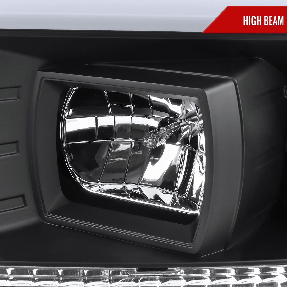 2004-2008 Ford F-150/ 2006-2008 Lincoln Mark LT LED C-Bar Projector Headlights (Matte Black Housing/Clear Lens)