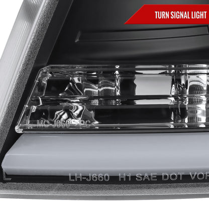 2004-2008 Ford F-150/ 2006-2008 Lincoln Mark LT LED C-Bar Projector Headlights (Matte Black Housing/Clear Lens)