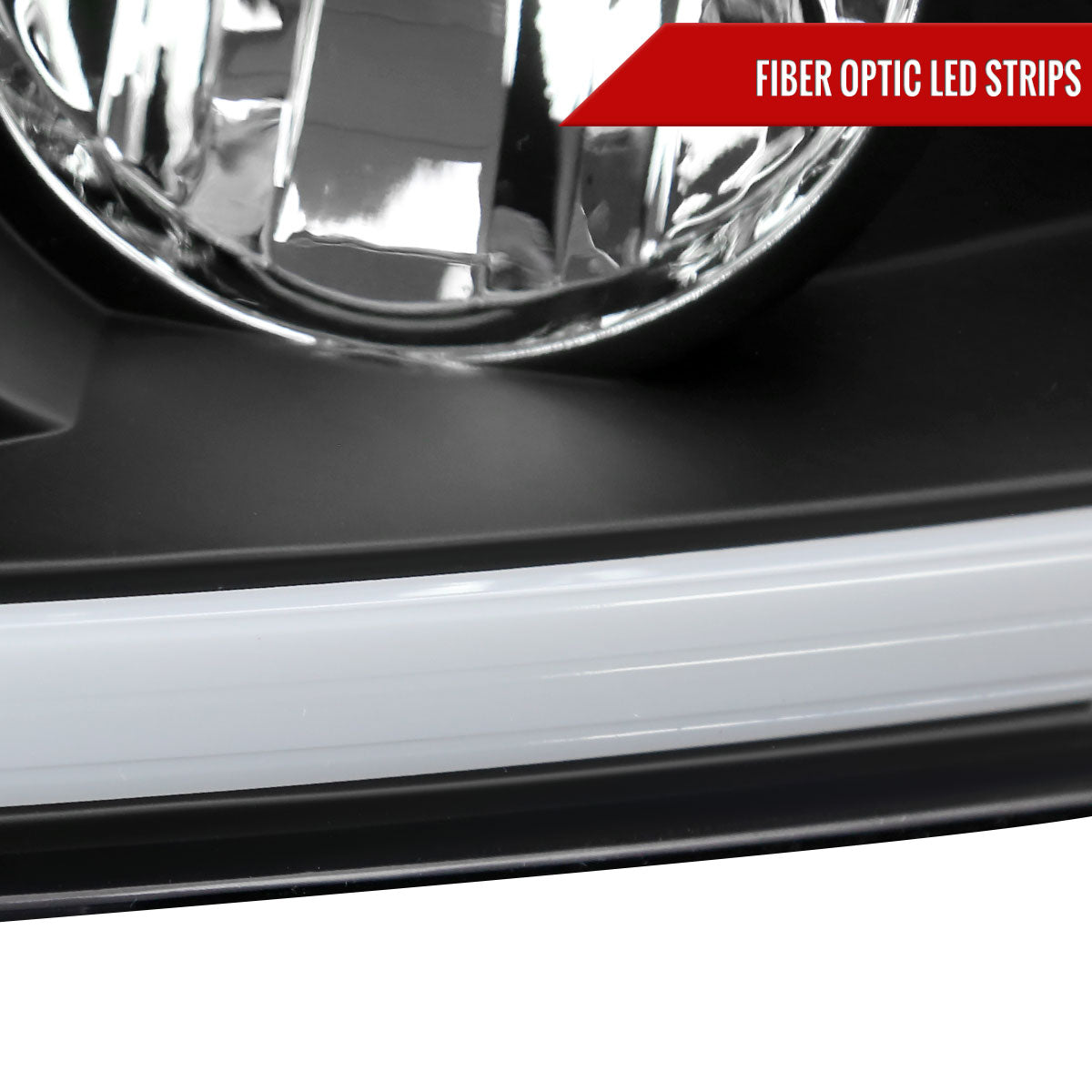 2004-2008 Ford F-150/ 2006-2008 Lincoln Mark LT LED Tube Projector Headlights (Matte Black Housing/Clear Lens)