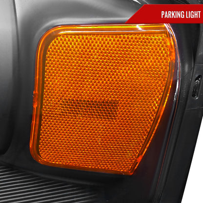2004-2008 Ford F-150/ 2006-2008 Lincoln Mark LT Projector Headlights w/ Amber Reflectors (Matte Black Housing/Clear Lens)