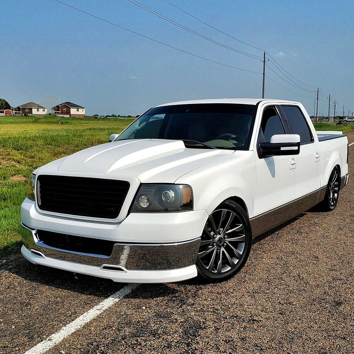 2004-2008 Ford F-150/ 2006-2008 Lincoln Mark LT Projector Headlights w/ Amber Reflectors (Matte Black Housing/Clear Lens)