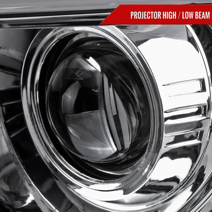 2009-2014 Ford F-150 LED C-Bar Projector Headlights (Chrome Housing/Clear Lens)
