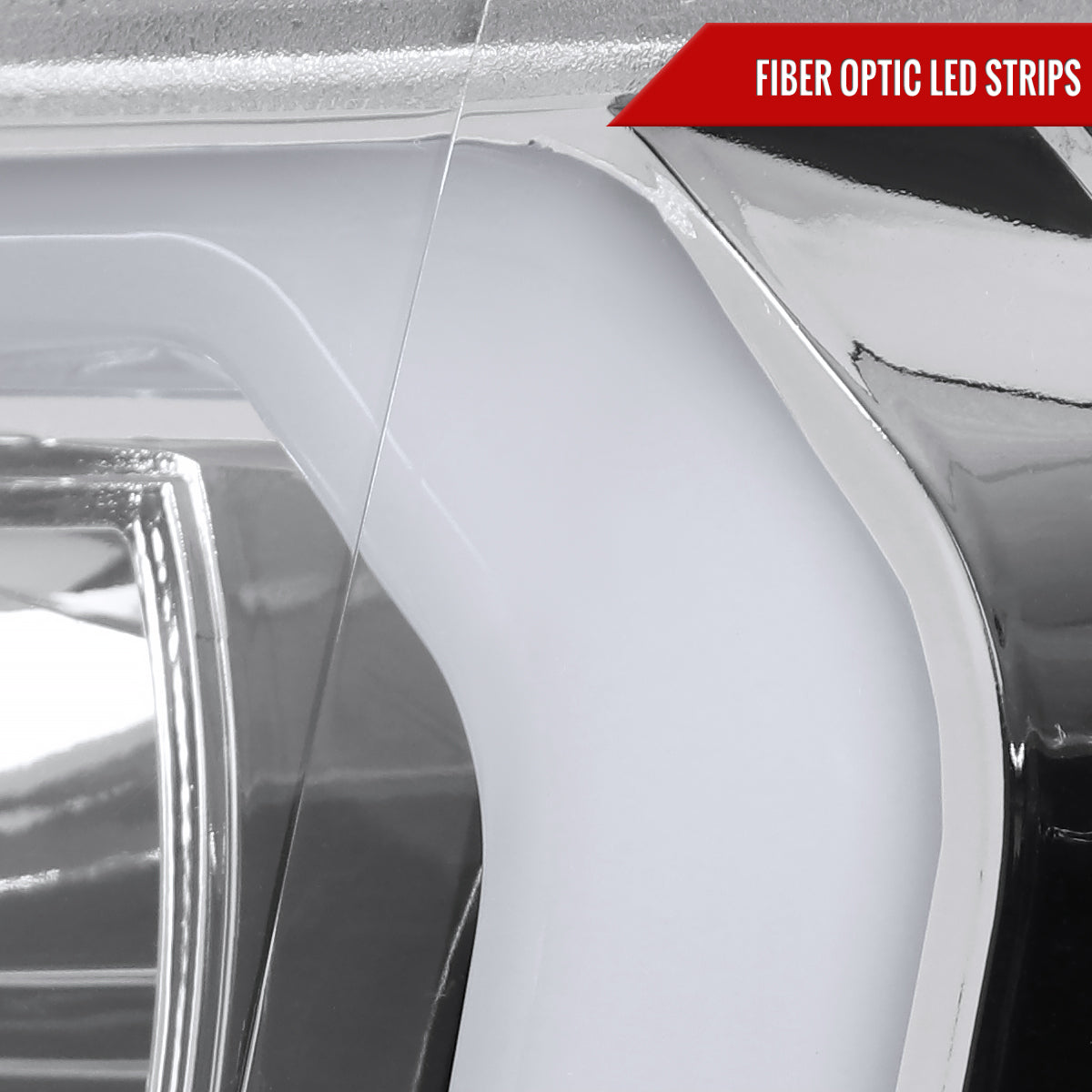 2009-2014 Ford F-150 LED C-Bar Projector Headlights (Chrome Housing/Clear Lens)