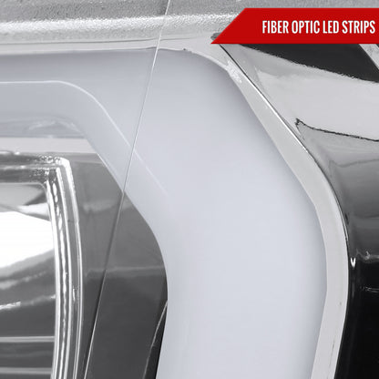 2009-2014 Ford F-150 LED C-Bar Projector Headlights (Chrome Housing/Clear Lens)