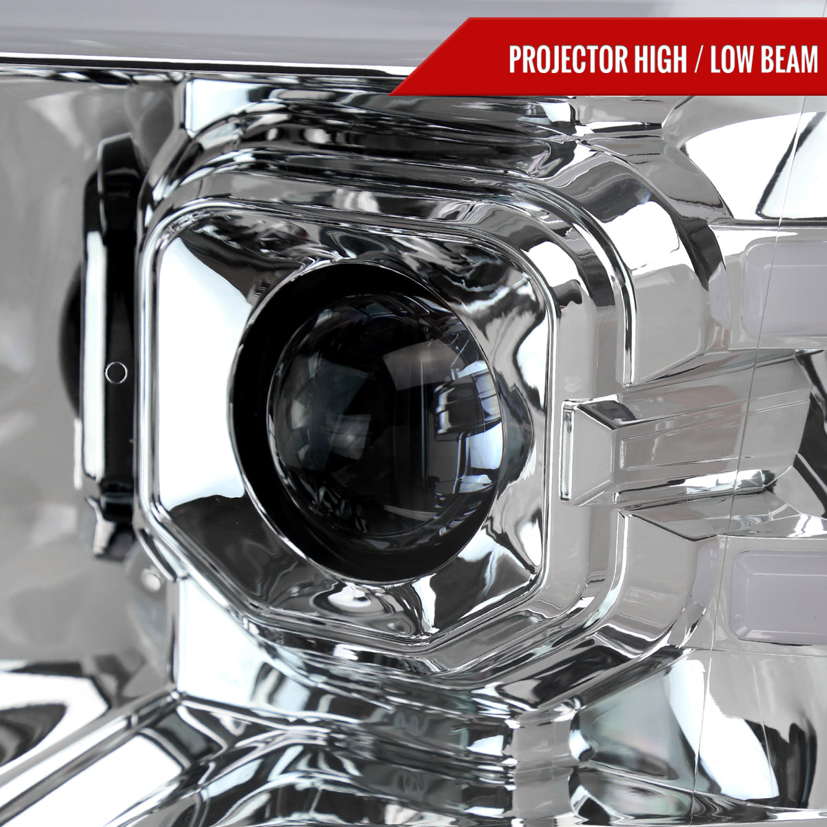 2009-2014 Ford F-150 Switchback Sequential LED Turn Signal Projector Headlights (Chrome Housing/Clear Lens)