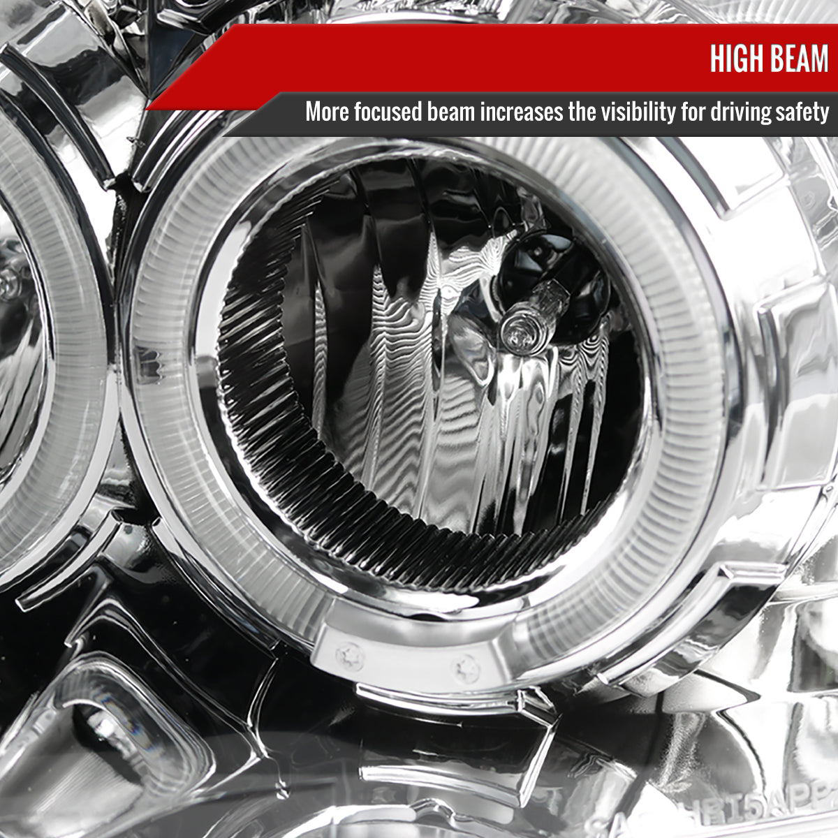 2009-2014 Ford F-150 Dual Halo Projector Headlights (Chrome Housing/Clear Lens)