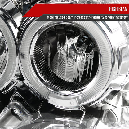 2009-2014 Ford F-150 Dual Halo Projector Headlights (Chrome Housing/Clear Lens)