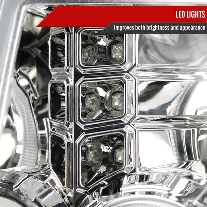 2009-2014 Ford F-150 Dual Halo Projector Headlights (Chrome Housing/Clear Lens)