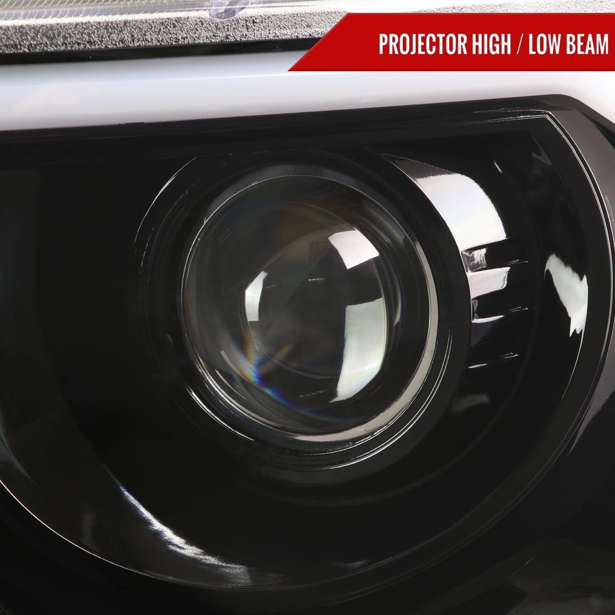 2009-2014 Ford F-150 LED C-Bar Projector Headlights (Jet Black Housing/Clear Lens)