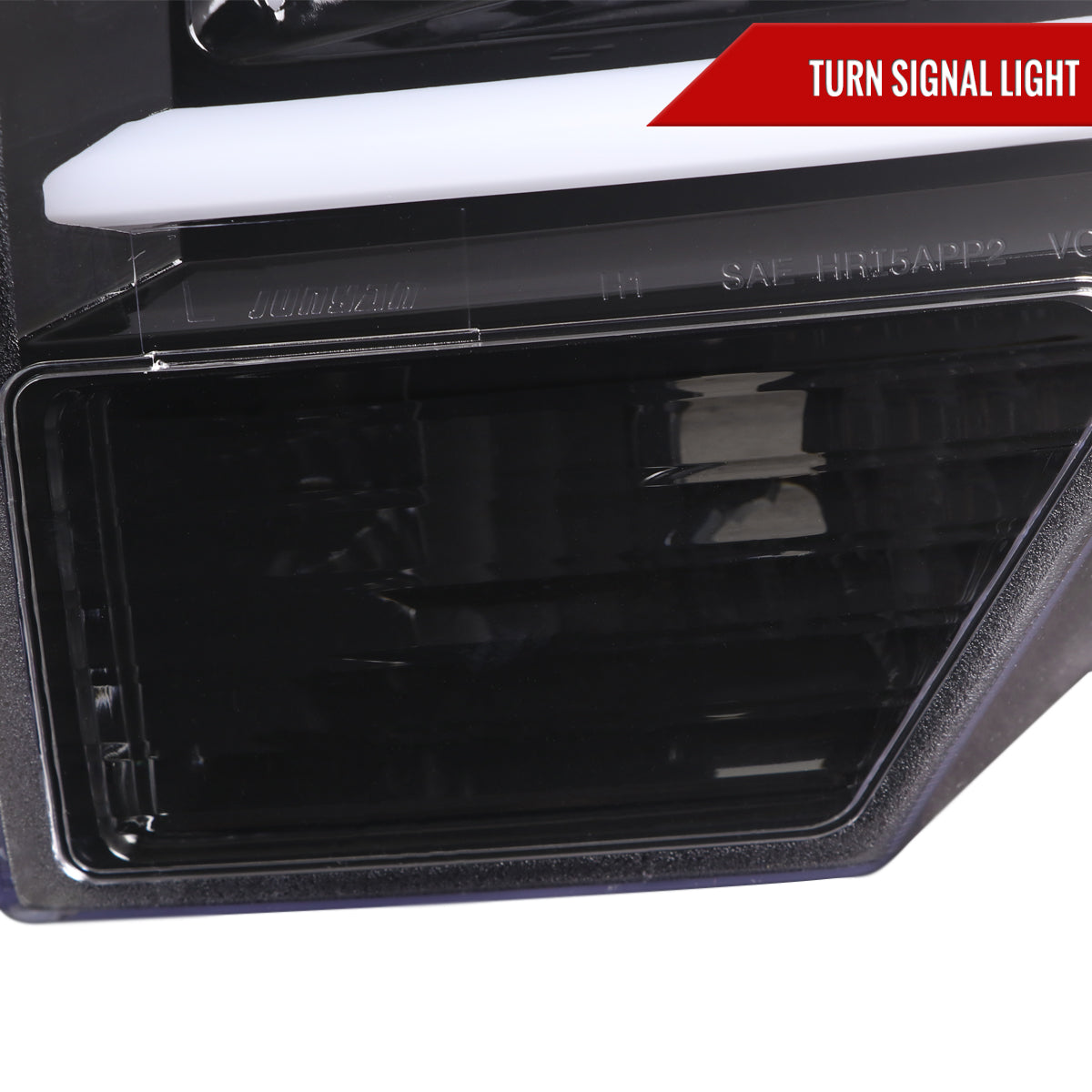 2009-2014 Ford F-150 LED C-Bar Projector Headlights (Jet Black Housing/Clear Lens)