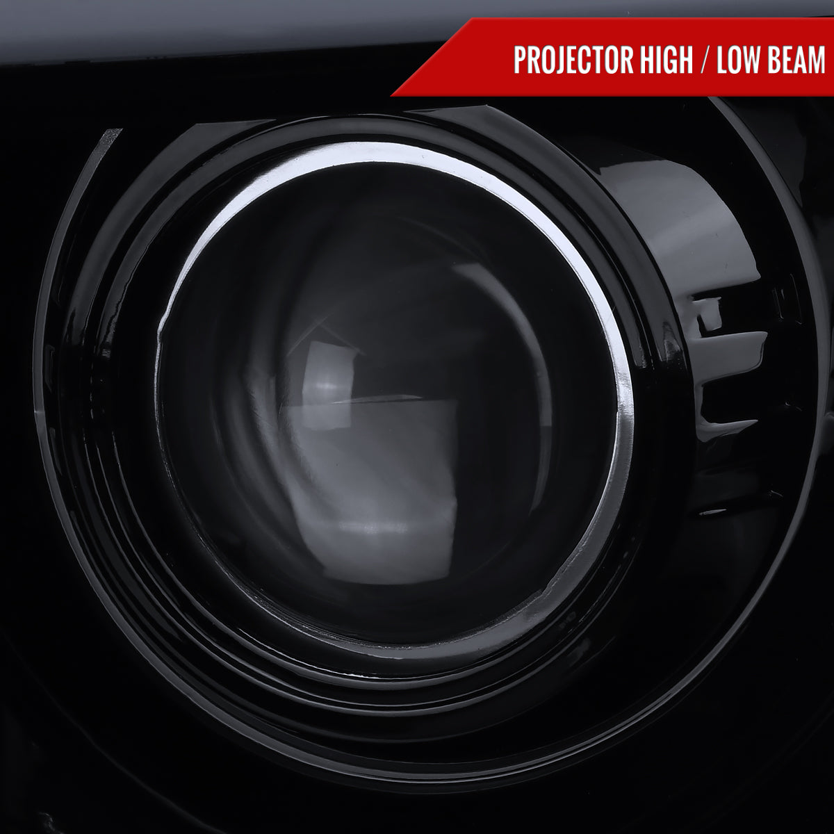 2009-2014 Ford F-150 LED C-Bar Projector Headlights (Glossy Black Housing/Smoked Lens)