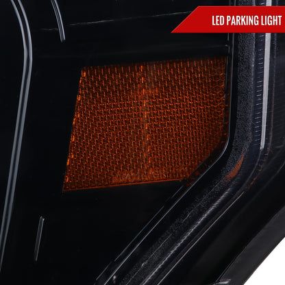 2009-2014 Ford F-150 LED C-Bar Projector Headlights (Glossy Black Housing/Smoked Lens)