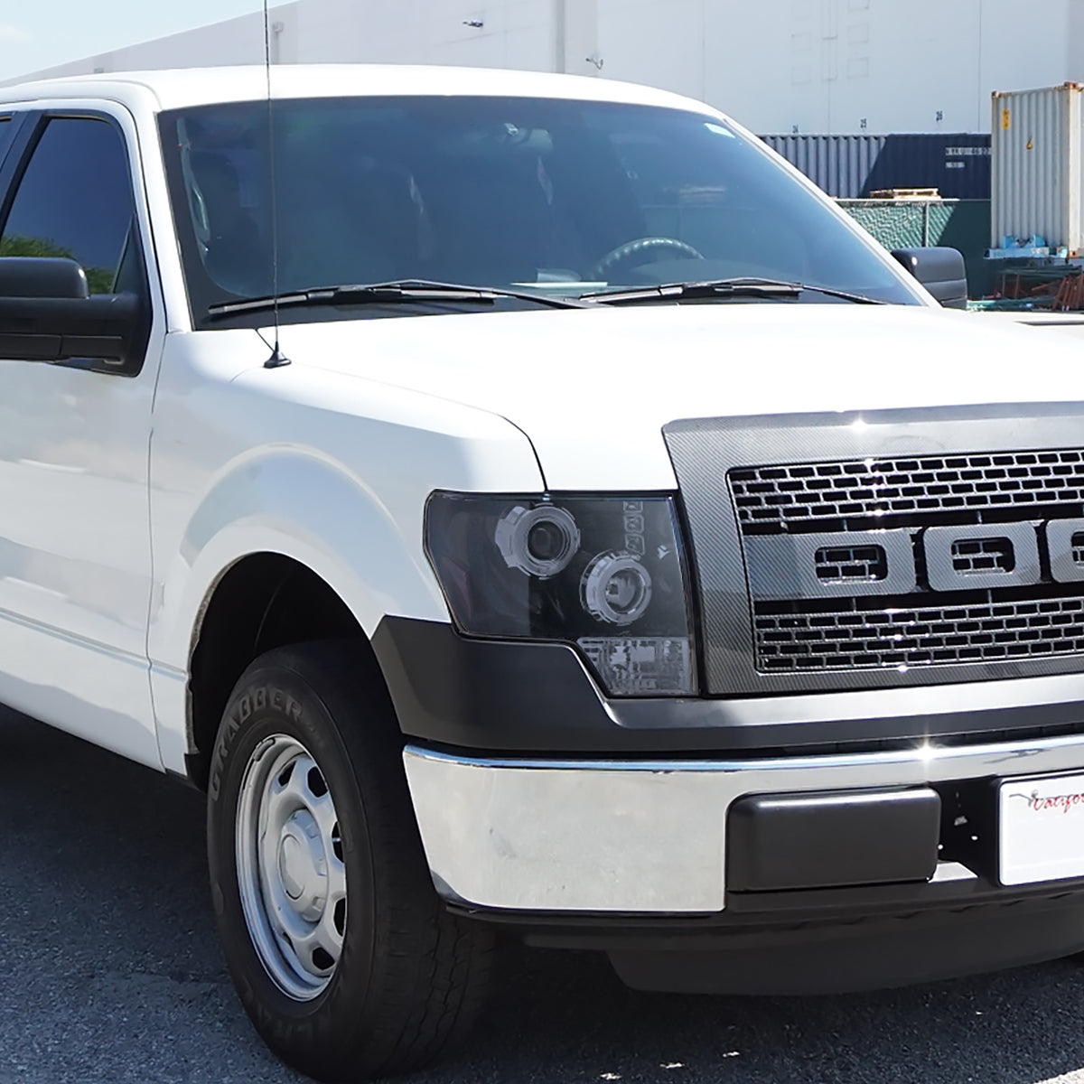 2009-2014 Ford F-150 Dual Halo Projector Headlights (Glossy Black Housing/Smoked Lens)