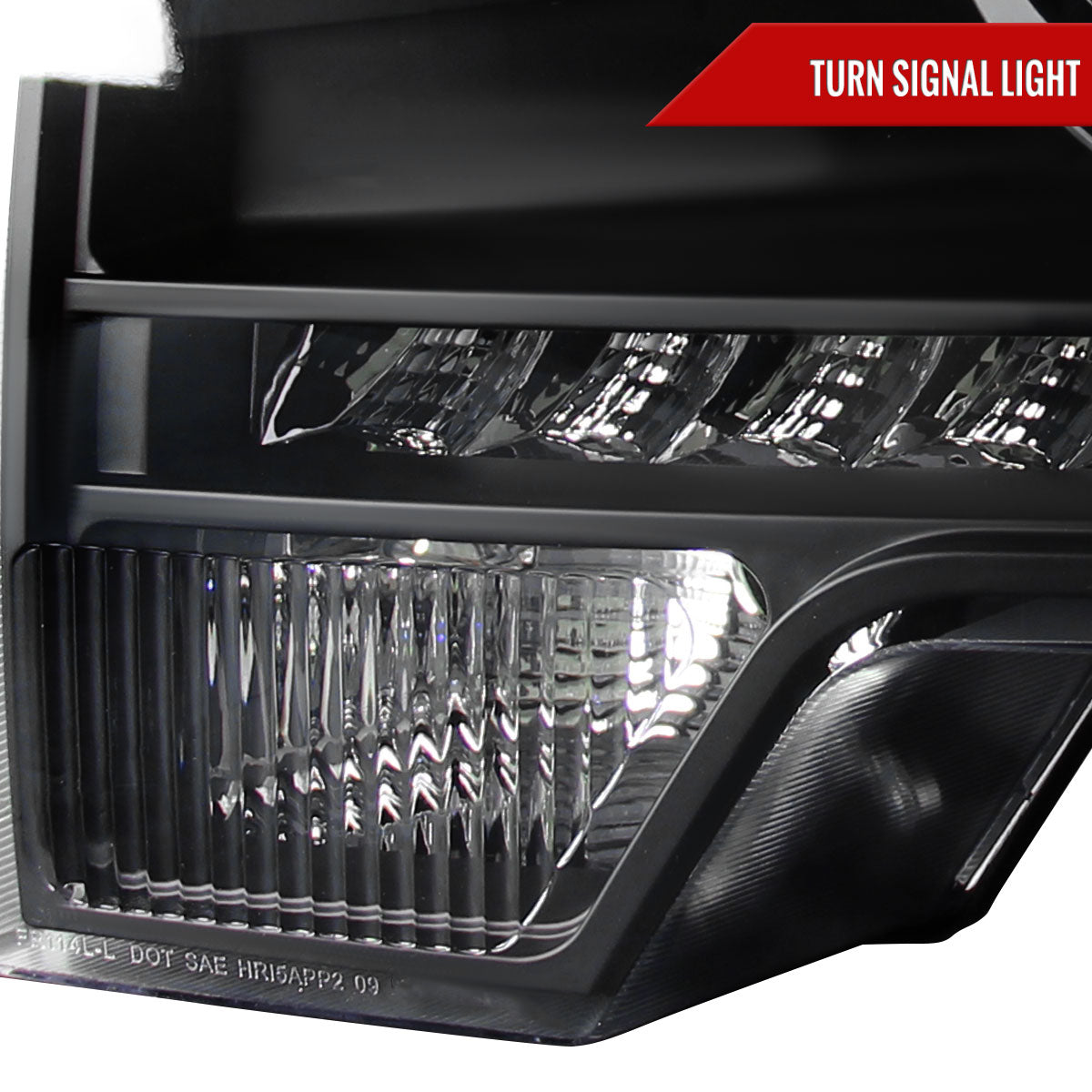 2009-2014 Ford F-150 Projector Headlights w/ LED Light Strip (Matte Black Housing/Clear Lens)