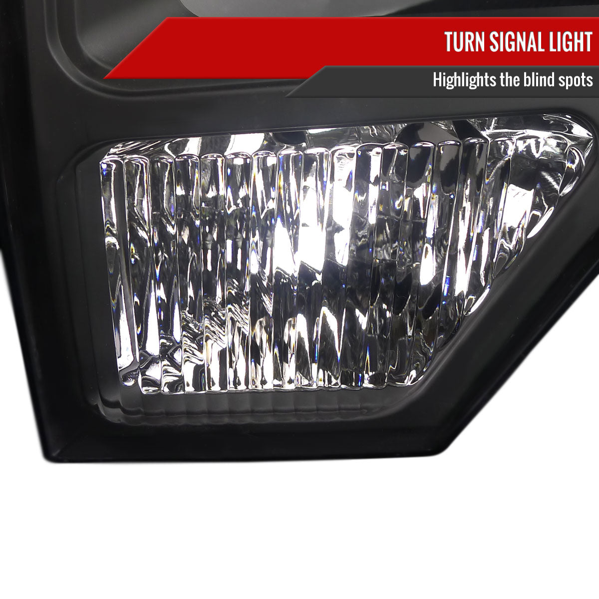 2009-2014 Ford F-150 Projector Headlights w/ Amber Reflectors (Matte Black Housing/Clear Lens)