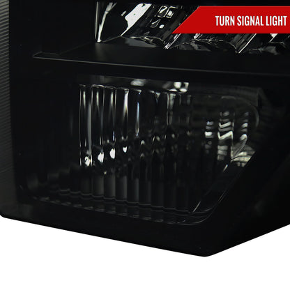 2009-2014 Ford F-150 Projector Headlights w/ LED Light Strip (Black Housing/Smoked Lens)