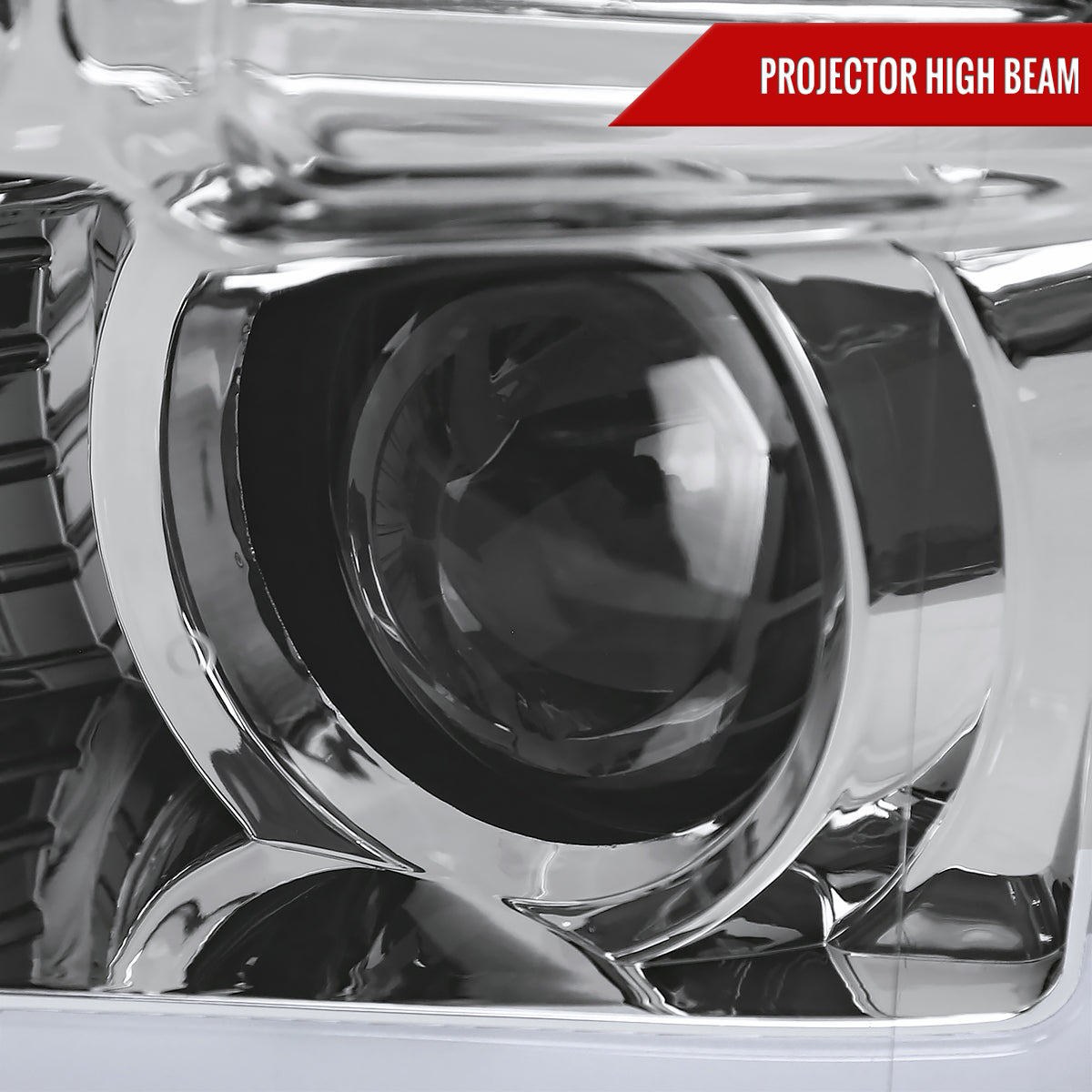2015-2017 Ford F-150 LED Bar Projector Headlights - RS (Chrome Housing/Clear Lens)