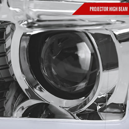 2015-2017 Ford F-150 LED Bar Projector Headlights - RS (Chrome Housing/Clear Lens)