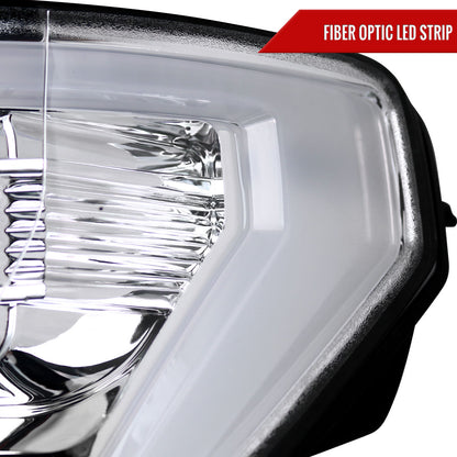 2015-2017 Ford F-150 LED Bar Projector Headlights (Chrome Housing/Clear Lens)