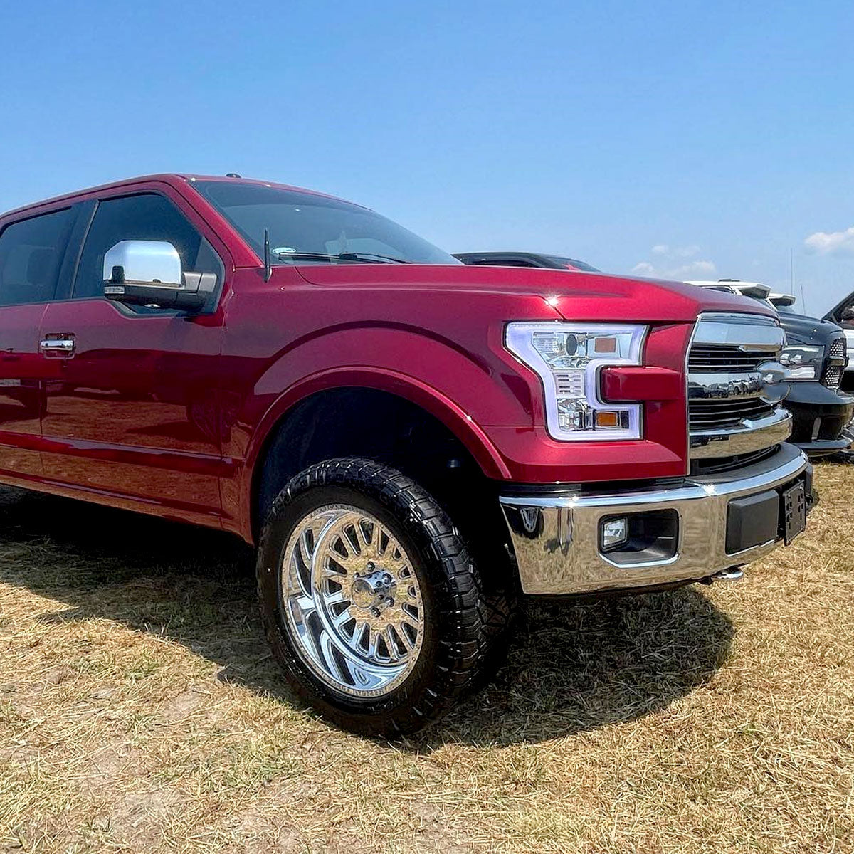 2015-2017 Ford F-150 LED Bar Projector Headlights (Chrome Housing/Clear Lens)