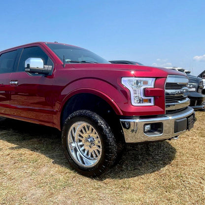 2015-2017 Ford F-150 LED Bar Projector Headlights (Chrome Housing/Clear Lens)