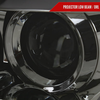 2015-2017 Ford F-150 LED Bar Projector Headlights (Chrome Housing / Smoked Lens)