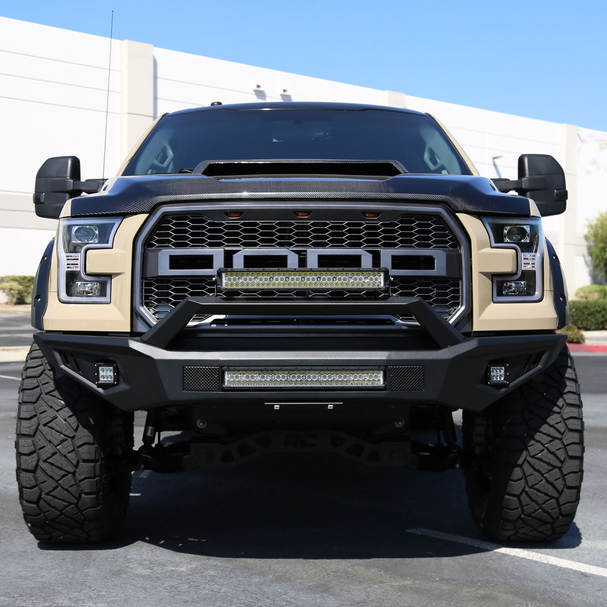 2015-2017 Ford F-150 LED Bar Projector Headlights (Matte Black Housing/Clear Lens)